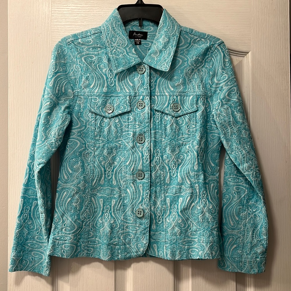 Analogy ladies blue teal blue jacket